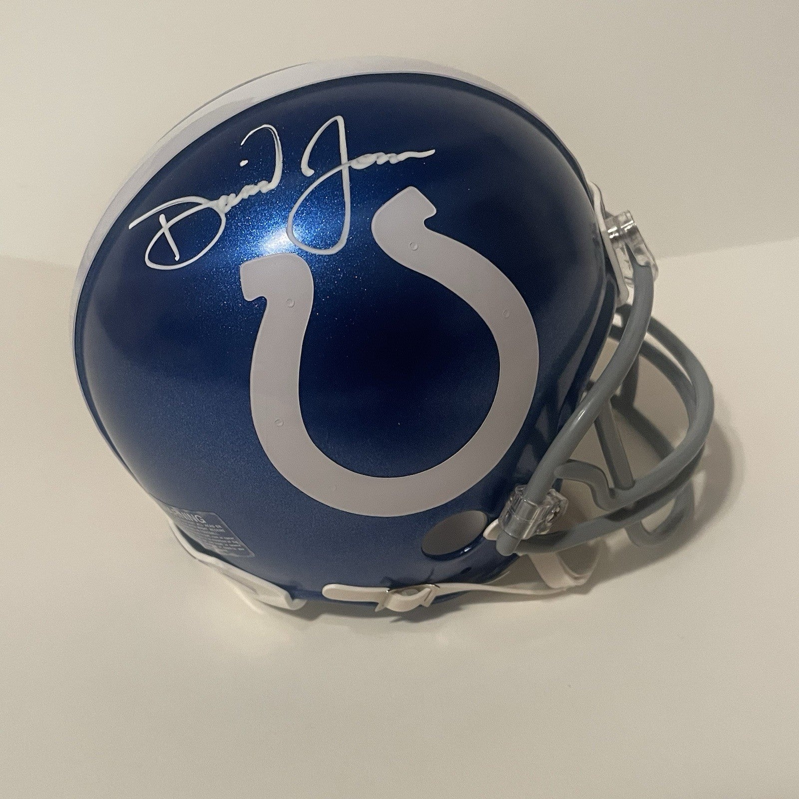 Daniel Jones Signed Colts Alt Mini Helmet Beckett Witnessed COA Autographed