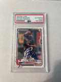 Triston McKenzie Signed 2021 Bowman RC PSA/DNA Encapsulated Indians Autographed