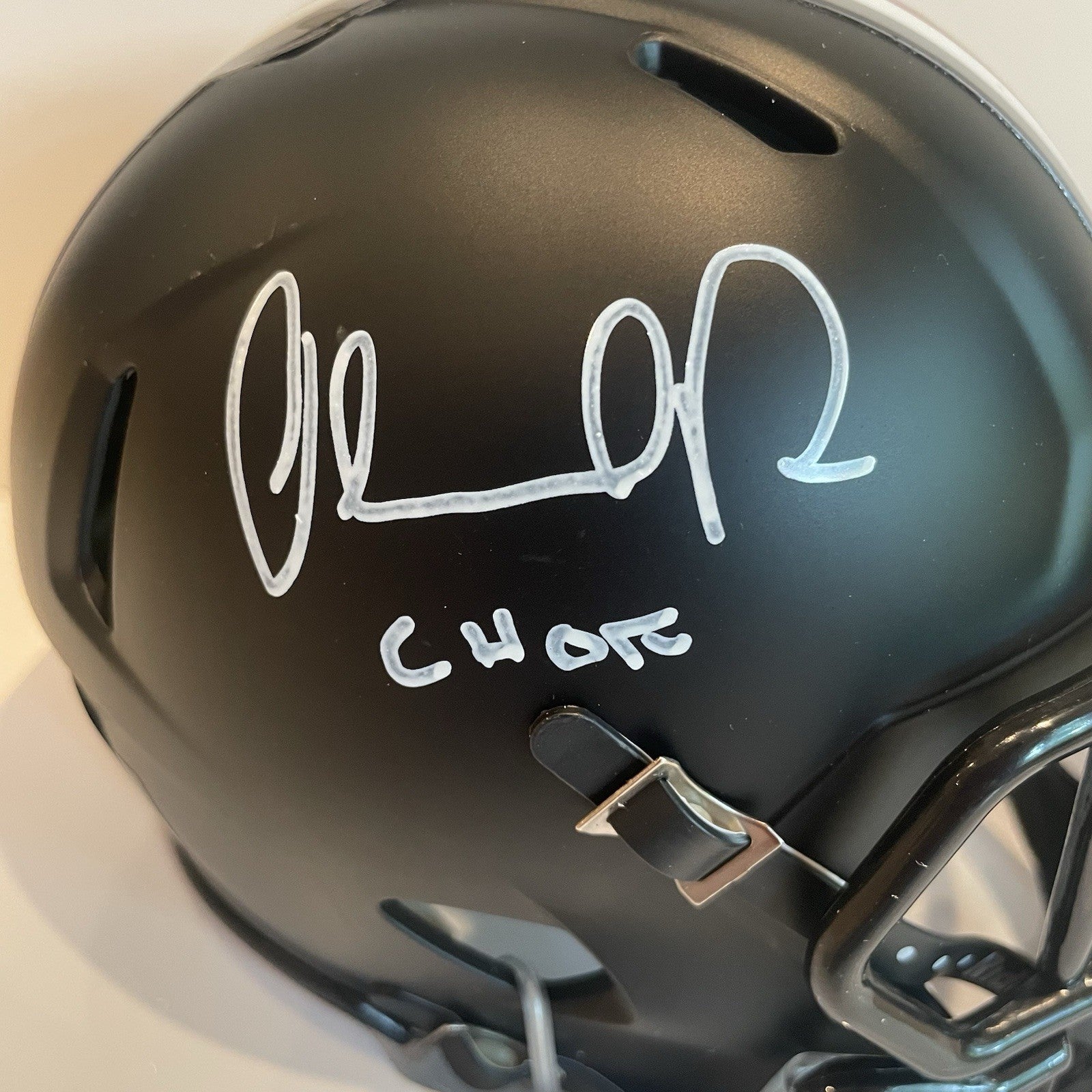 Orlando Pace Signed Ohio State Mini Helmet Beckett Witness Inscribed CHOF Auto