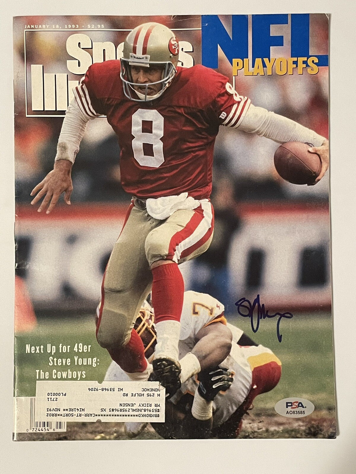 Steve Young Signed Sports Illustrated Magazine PSA/DNA Autographed 49ers