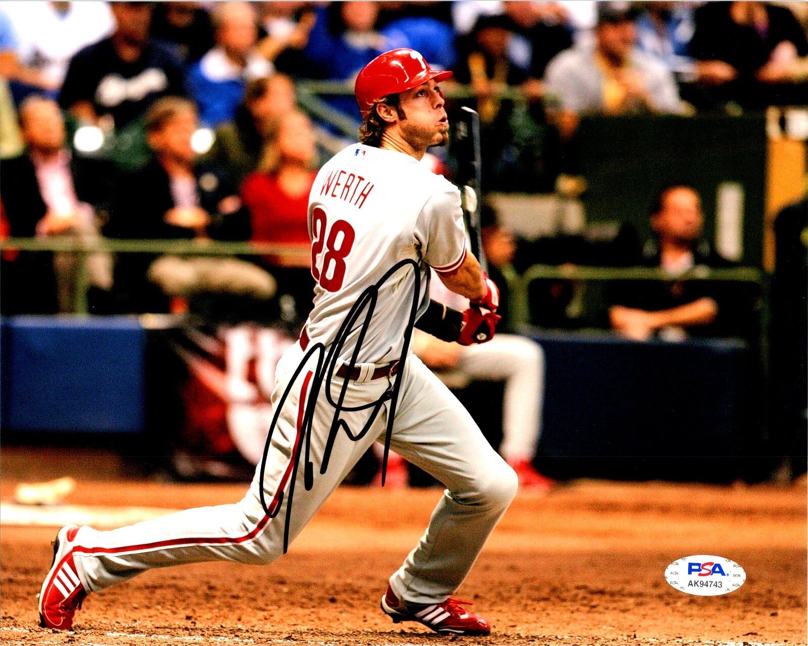 Jayson Werth Signed 8x10 Photo PSA/DNA Philadelphia Phillies Autographed WS