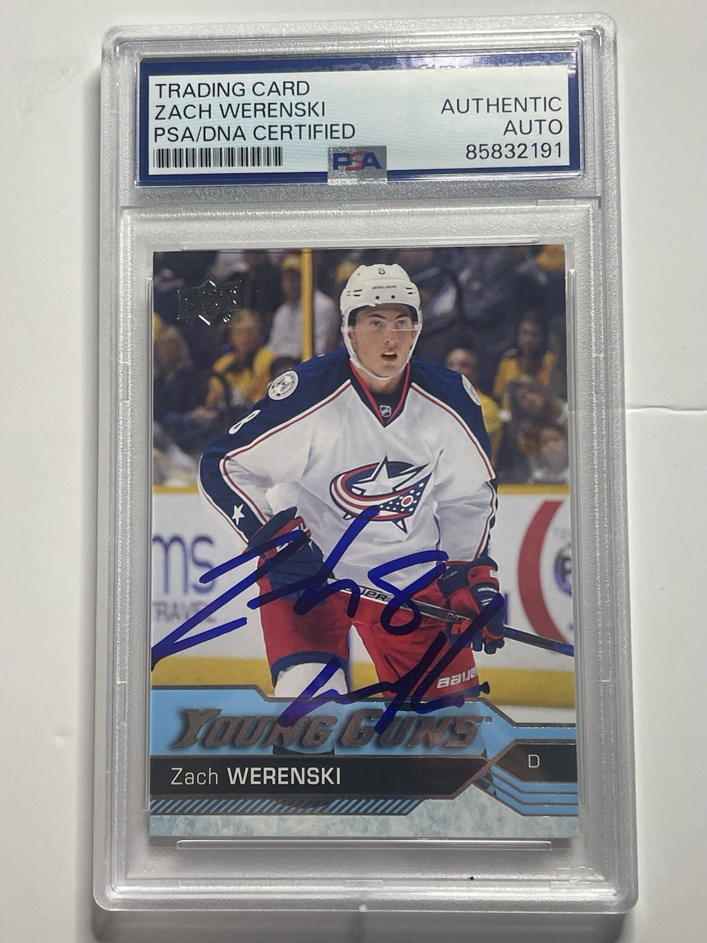 Zach Werenski Signed 2016 UD Young Guns PSA/DNA Rookie RC #224 Autographed