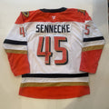 Beckett Sennecke Signed Jersey PSA/DNA Autographed Anaheim Ducks