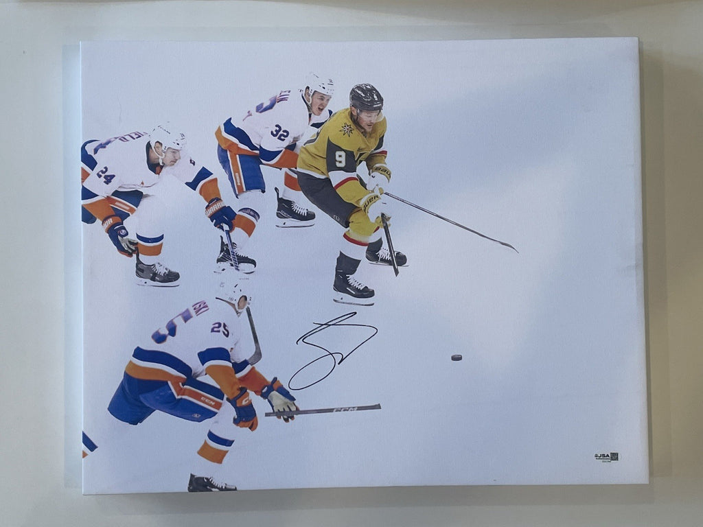 Jack Eichel Signed 16x20 Canvas JSA COA Vegas Golden Knights Autographed