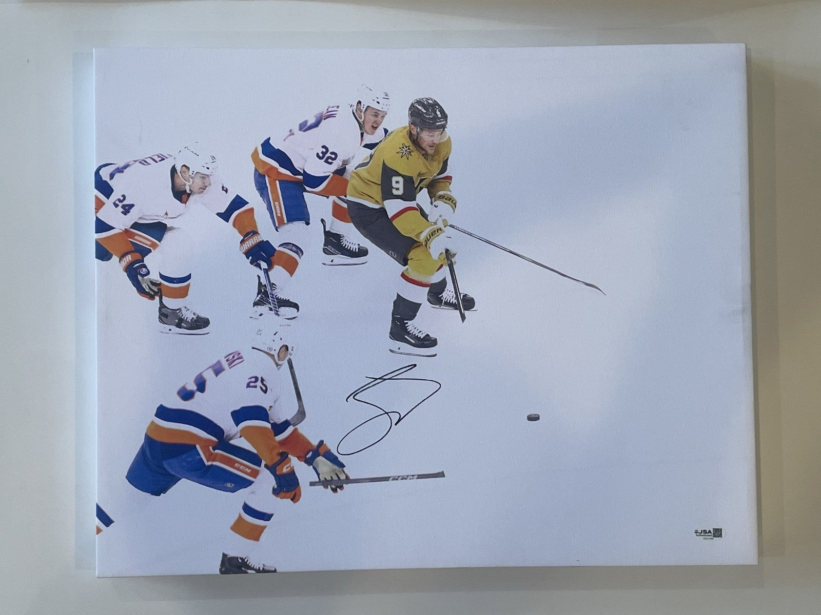 Jack Eichel Signed 16x20 Canvas JSA COA Vegas Golden Knights Autographed
