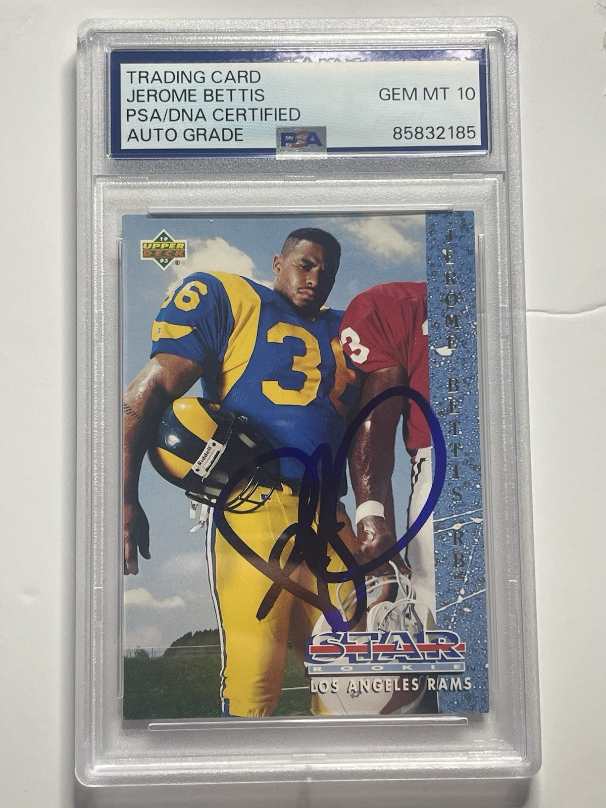 Jerome Bettis Signed 1993 Upper Deck Star Rookie #20 PSA/DNA Auto 10 RC Card