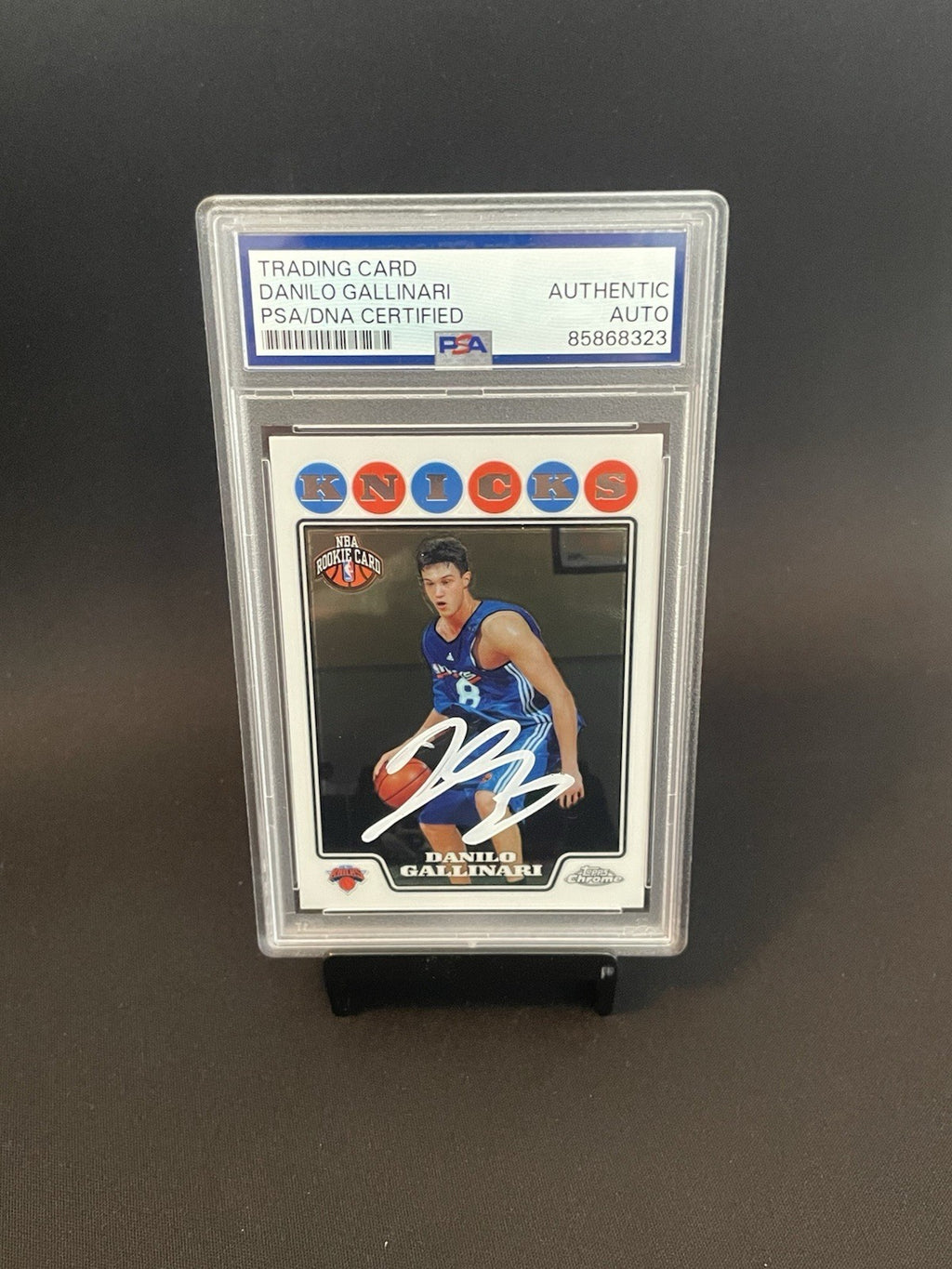 Danilo Gallinari Signed 2008 Topps Chrome PSA/DNA Auto Rookie Card RC #186 Italy