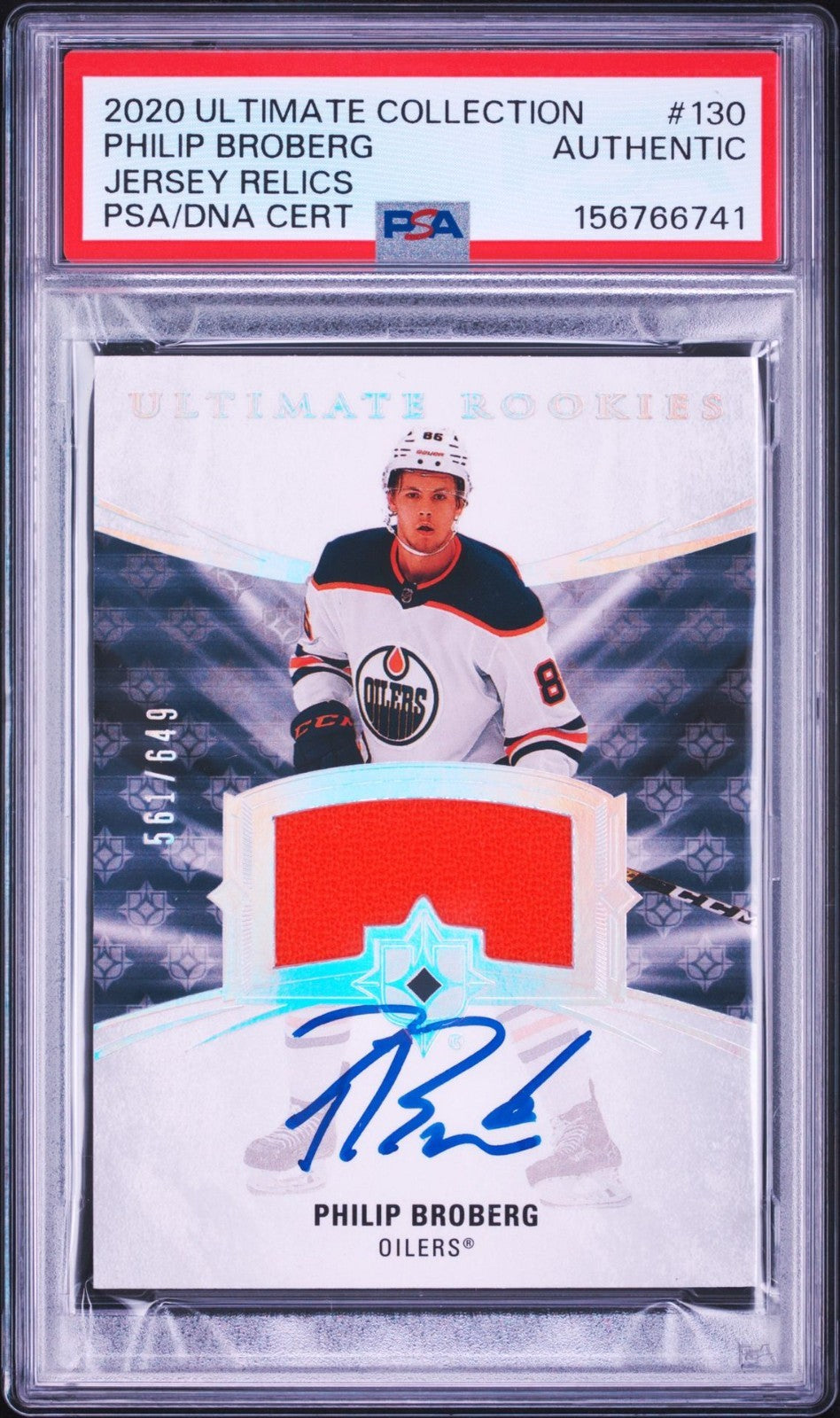 Philip Broberg Signed 2020 UD Ultimate Collection PSA Patch Auto Rookie RPA #130