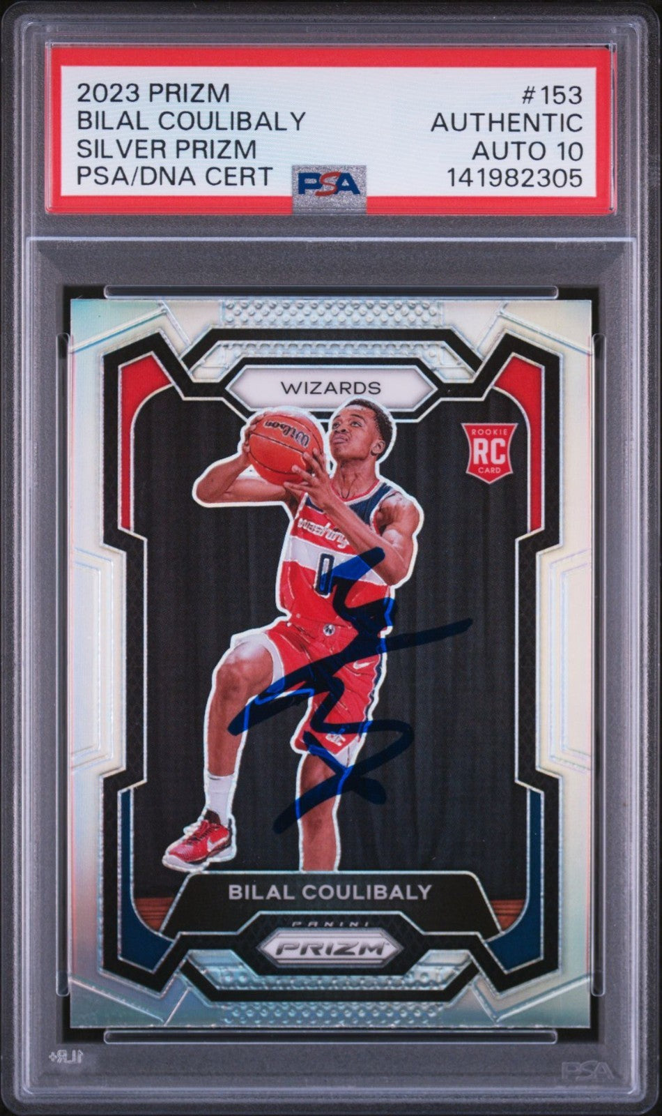 Bilal Coulibaly Signed 2023 Panini Silver Prizm PSA Auto 10 Rookie RC