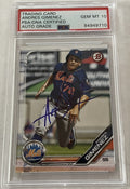 Andres Gimenez Signed 2019 Bowman PSA/DNA Auto 10 Guardians Autographed