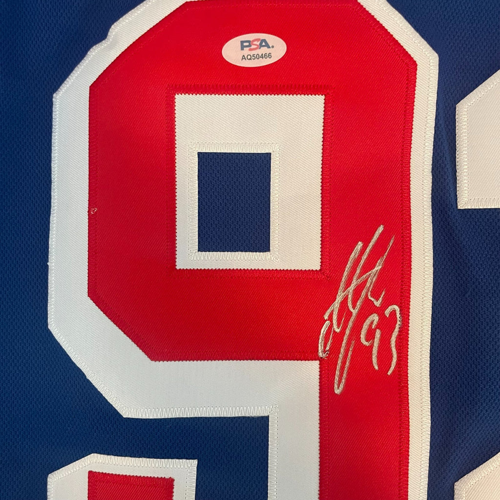 Mika Zibanejad Signed Jersey PSA/DNA Autographed New York Rangers