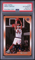 Vince Carter Signed 1998 Topps PSA/DNA Auto 10 #199 Toronto Raptors