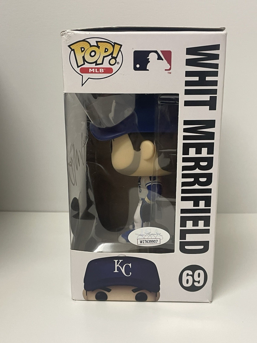Whit Merrifield Signed Funko POP JSA COA Autographed Kansas City Royals Damaged