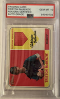 Triston McKenzie Signed 2018 Topps CC Patch PSA/DNA Autographed Auto 10