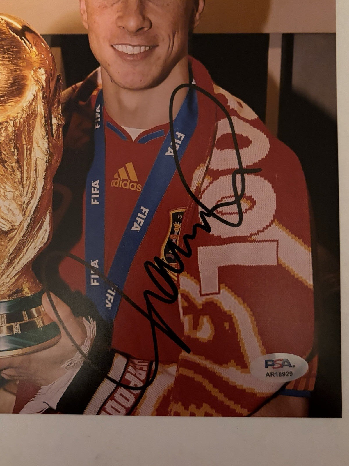 Fernando Torres Signed 8x10 Photo PSA/DNA Autographed Spain World Cup