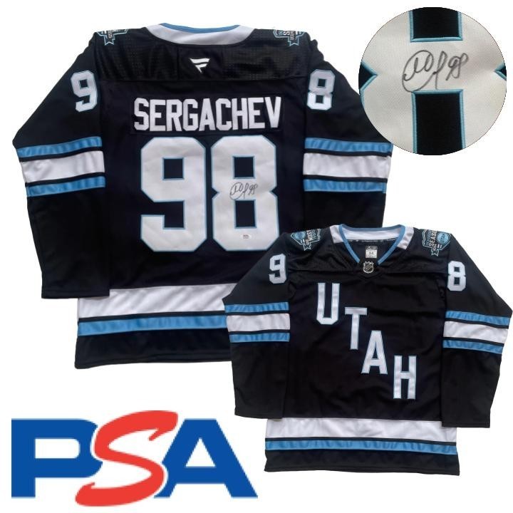 Mikhail Sergachev Signed Jersey PSA/DNA Autographed Utah Mammoth