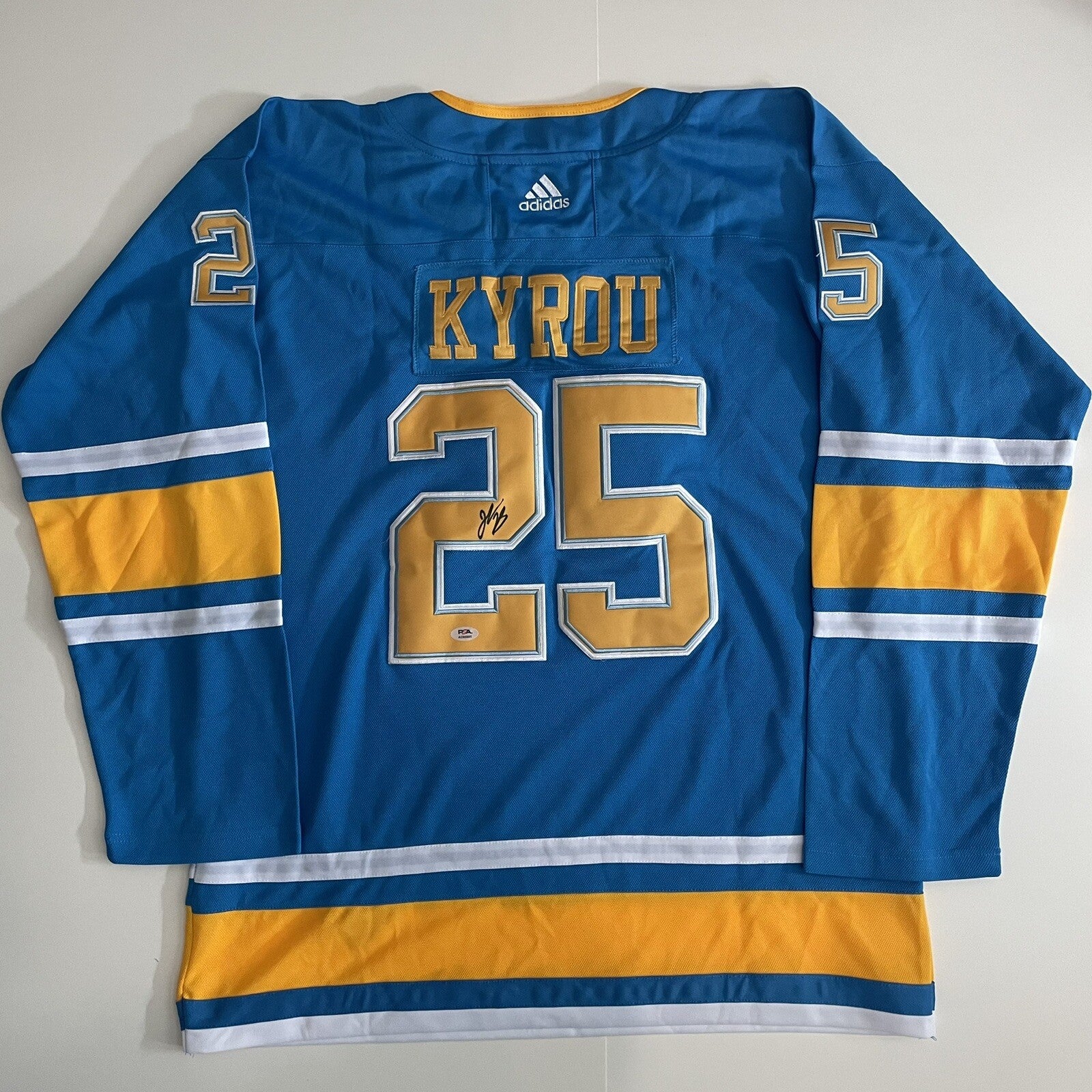 Jordan Kyrou Signed St Louis Blues Jersey PSA/DNA Autographed