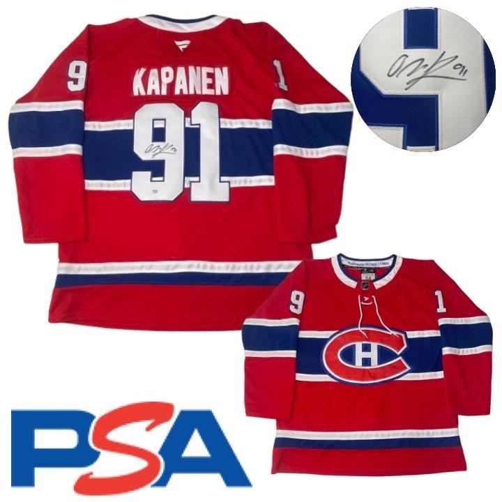 Oliver Kapanen Signed Jersey PSA/DNA Autographed Montreal Canadiens