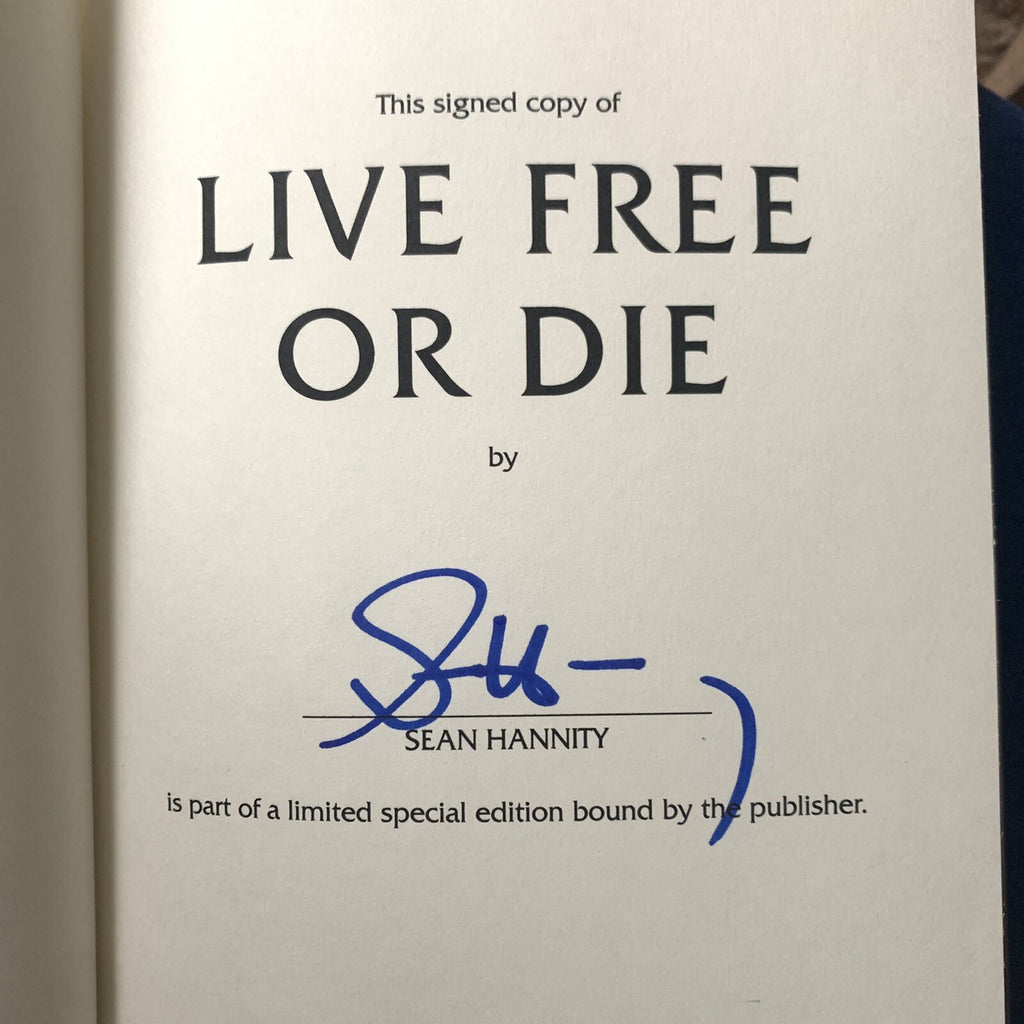Sean Hannity Signed Book Live Free Or Die PSA/DNA Fox Republican Autographed