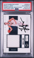 Nikola Jokic Signed 2019 Panini Encased Substantial Swatches PSA Auto 10 #SSNJD