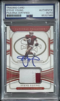 Steve Young Signed 2021 Panini National Treasures #FT-SY Card 8/10 PSA/DNA Auto