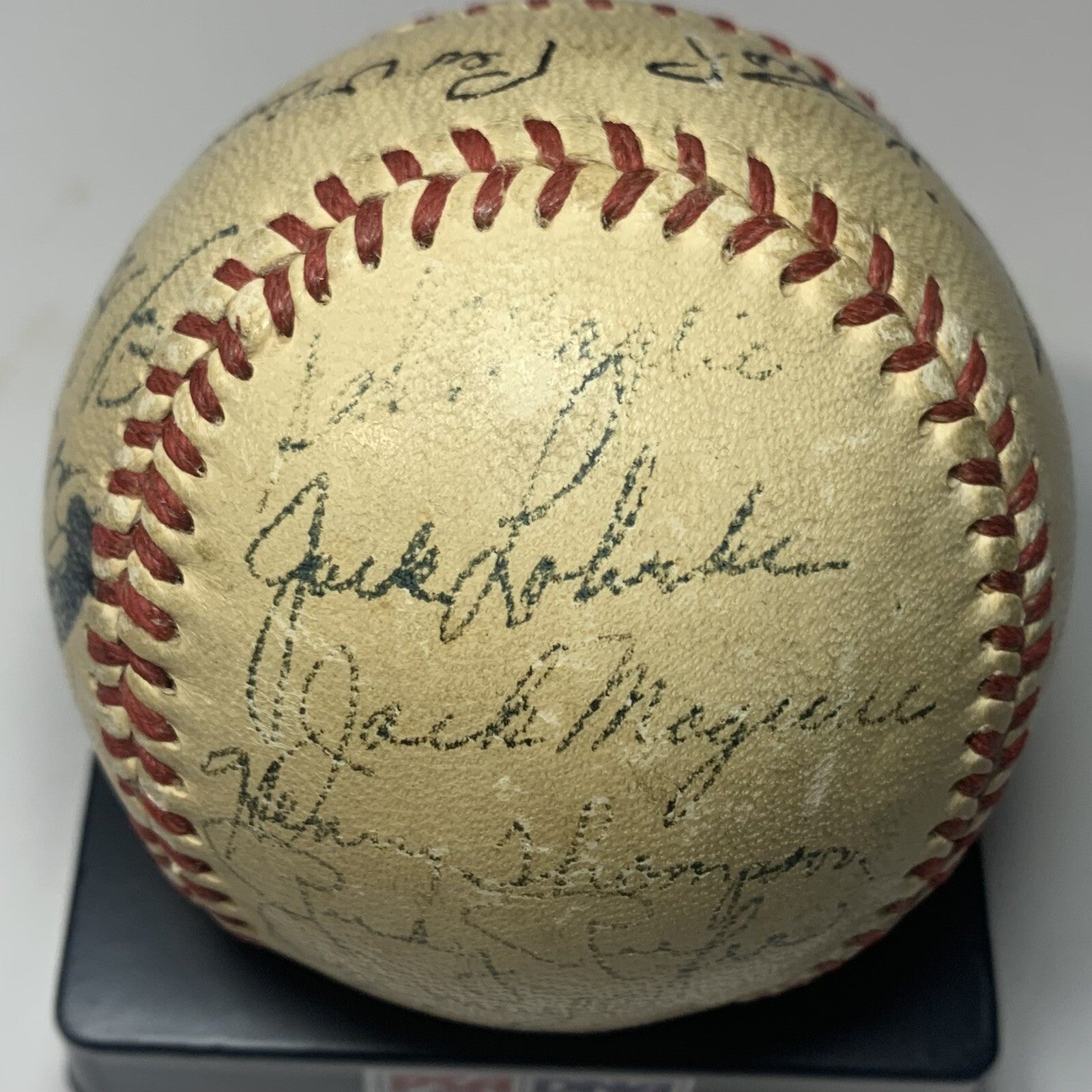 1950 New York Giants Team Signed Baseball PSA/DNA Autographed 27 Sigs with Mays