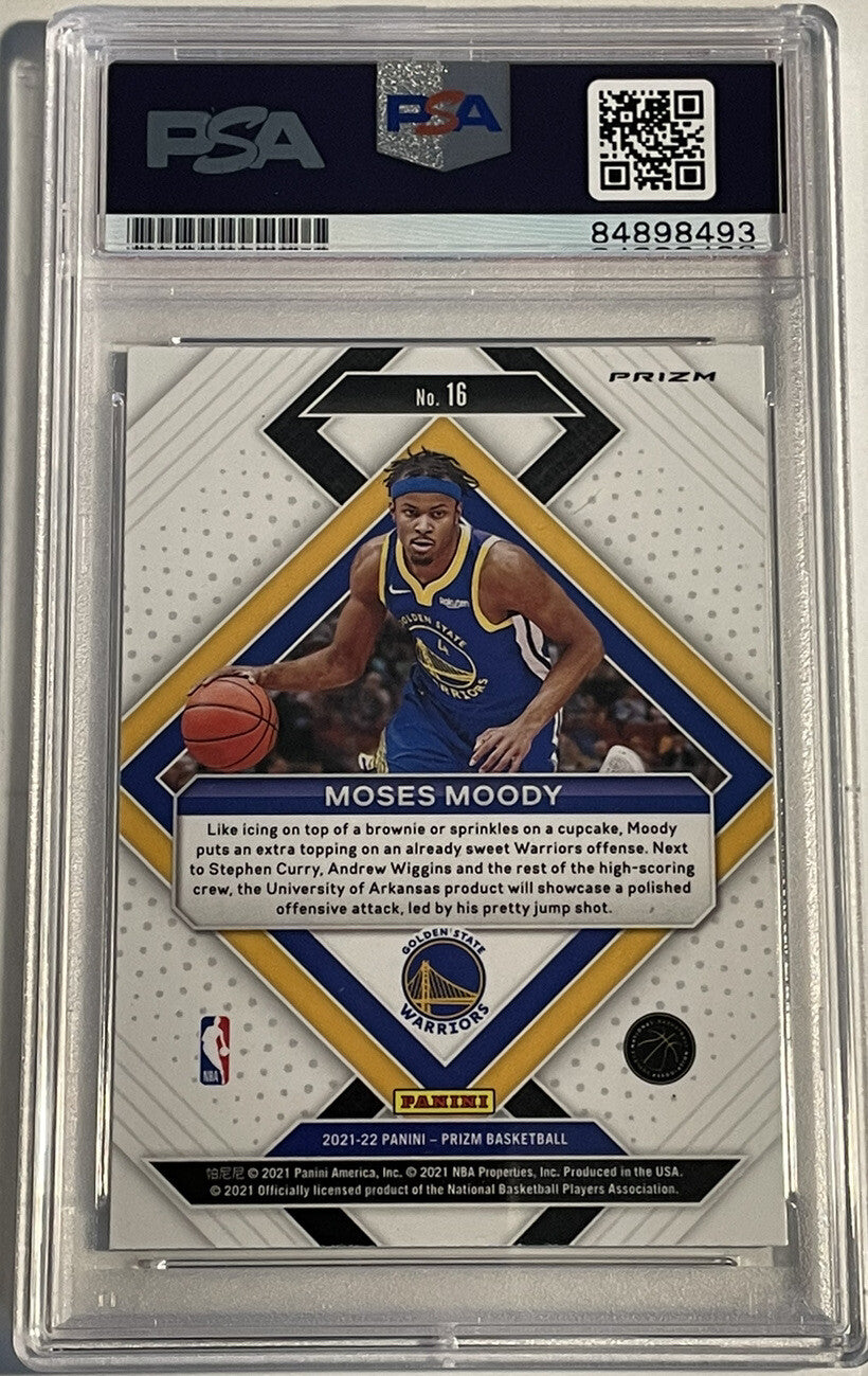 Moses Moody Signed 2021-22 Prizm Emergent RC PSA/DNA Autographed #16