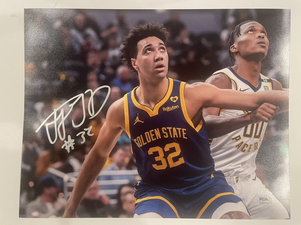 Trayce Jackson-Davis Signed 11x14 Photo PSA/DNA Autographed GS Warriors
