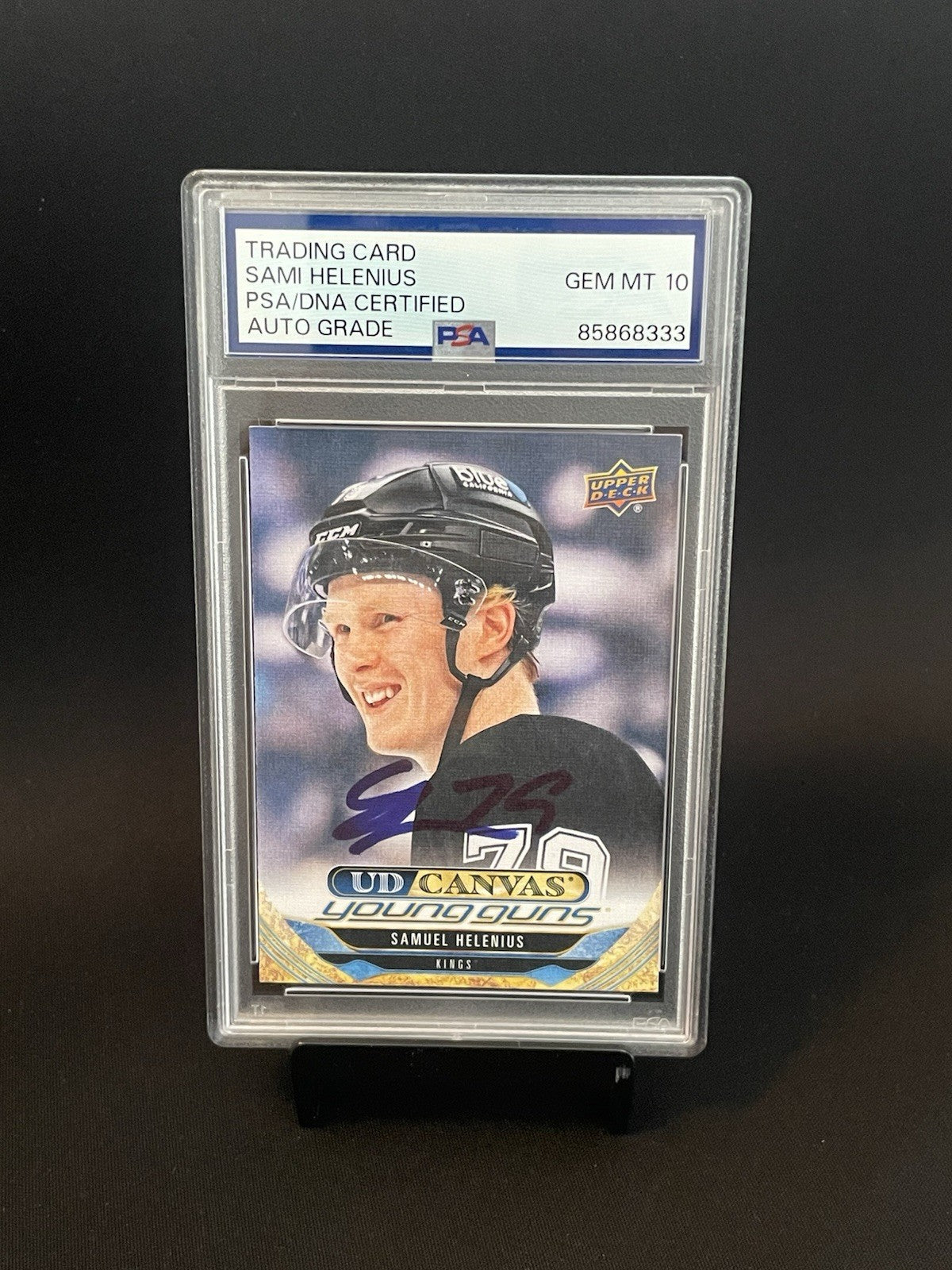 Samuel Helenius Signed 2024 Young Guns Canvas #C370 PSA Auto 10 Autographed RC