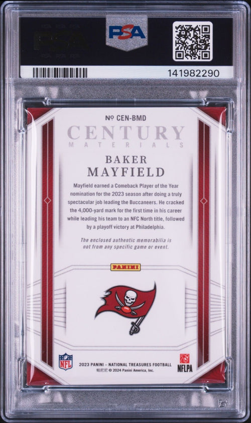 Baker Mayfield Signed 2023 National Treasures Century Material PSA Auto 10 #BMD