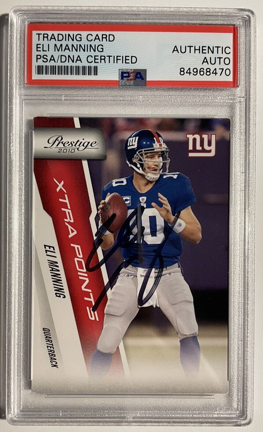 Eli Manning Signed 2010 Panini Prestige Xtra Points #059/100 PSA/DNA Autographed