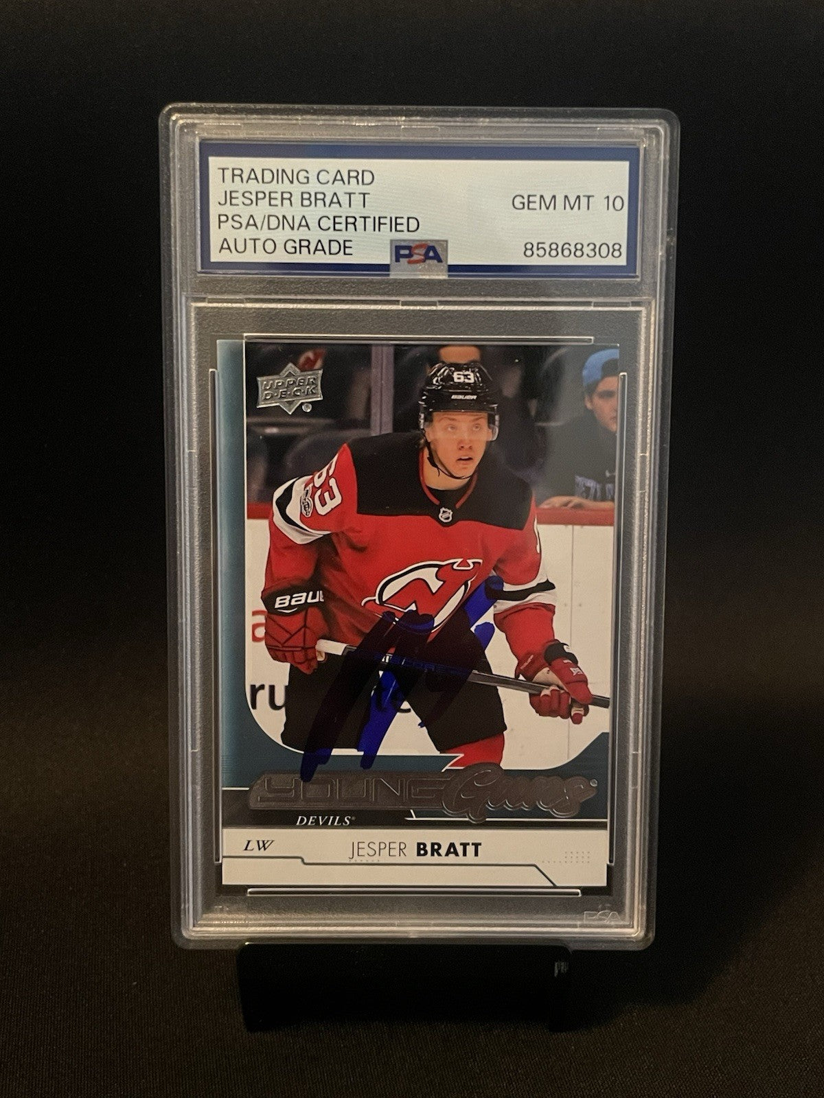 Jesper Bratt Signed 2017 Young Guns PSA Rookie Auto 10 RC Autographed