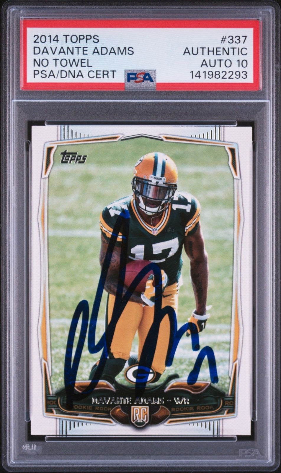 Davante Adams Signed 2014 Topps PSA Auto 10 #337 Rookie