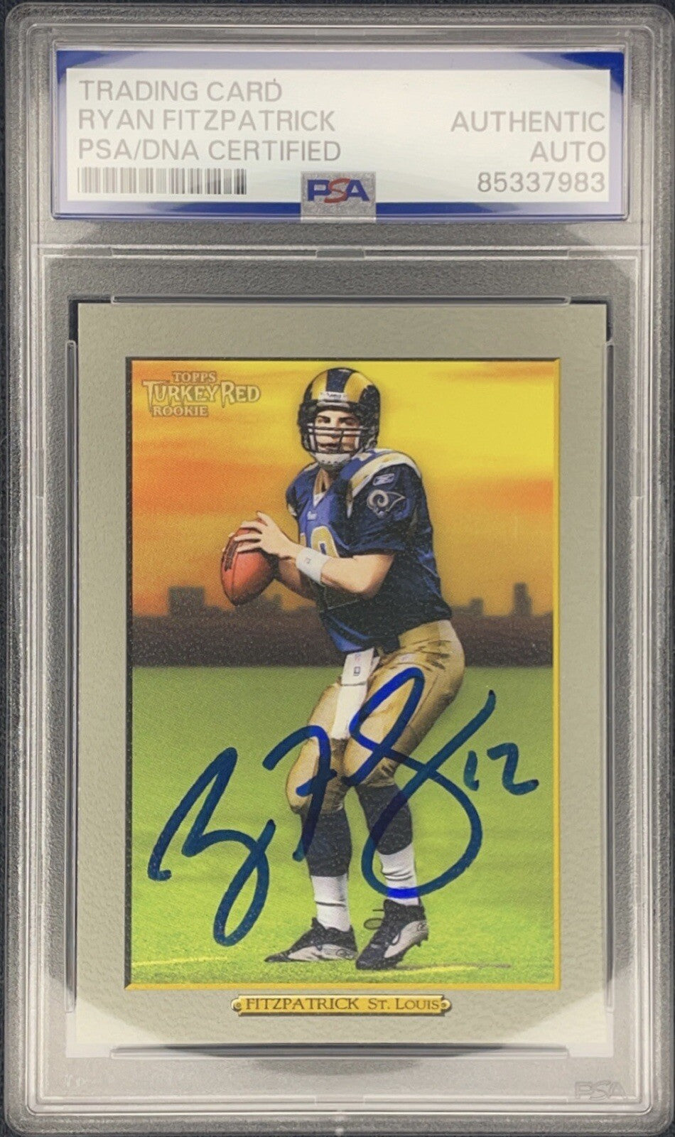 Ryan Fitzpatrick Signed 2005 Topps Turkey Red RC Rookie #202 PSA/DNA Autographed