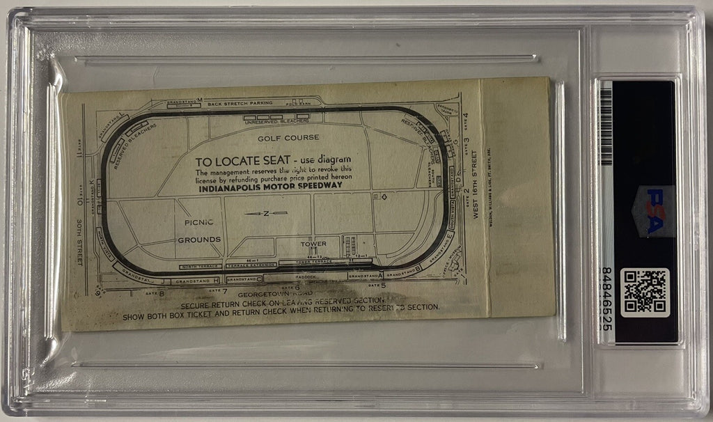 Mario Andretti Signed 1969 Indy 500 Ticket PSA/DNA Autographed Winner Legend