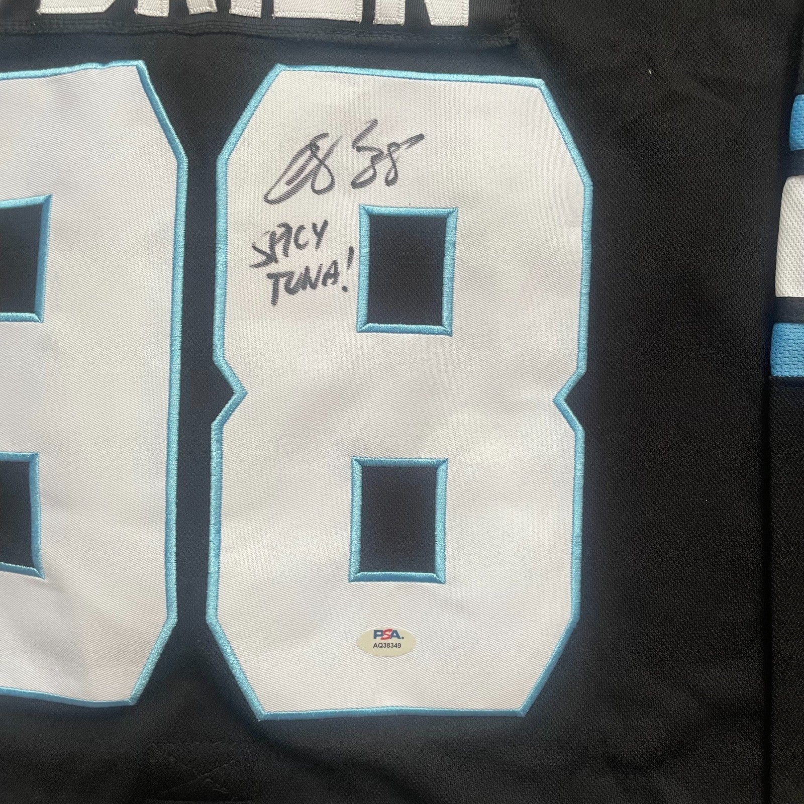 Liam O’Brien Signed Jersey PSA/DNA Autographed Utah Mammoth Inscribed Spicy Tuna