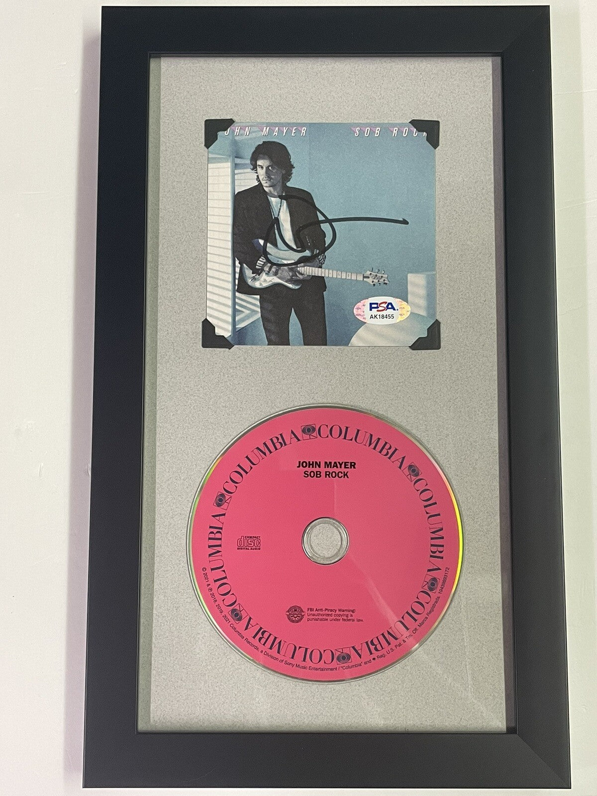 John Mayer Signed Sob Rock Framed CD PSA/DNA COA Autographed Album