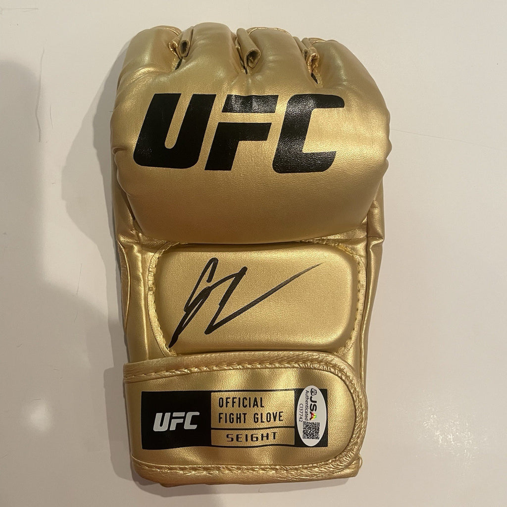 Donald Cerrone Signed Gold UFC Fight Glove JSA COA Autographed Cowboy Champ