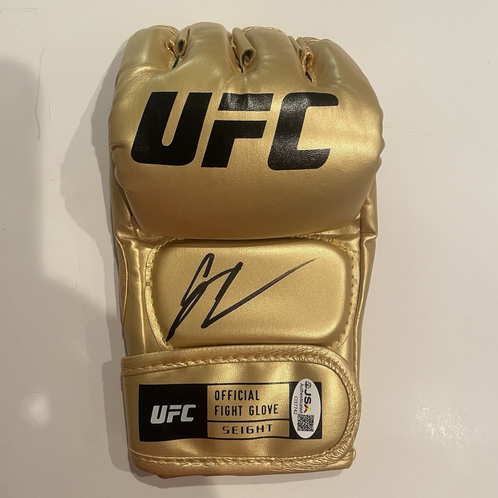 Donald Cerrone Signed Gold UFC Fight Glove JSA COA Autographed Cowboy Champ