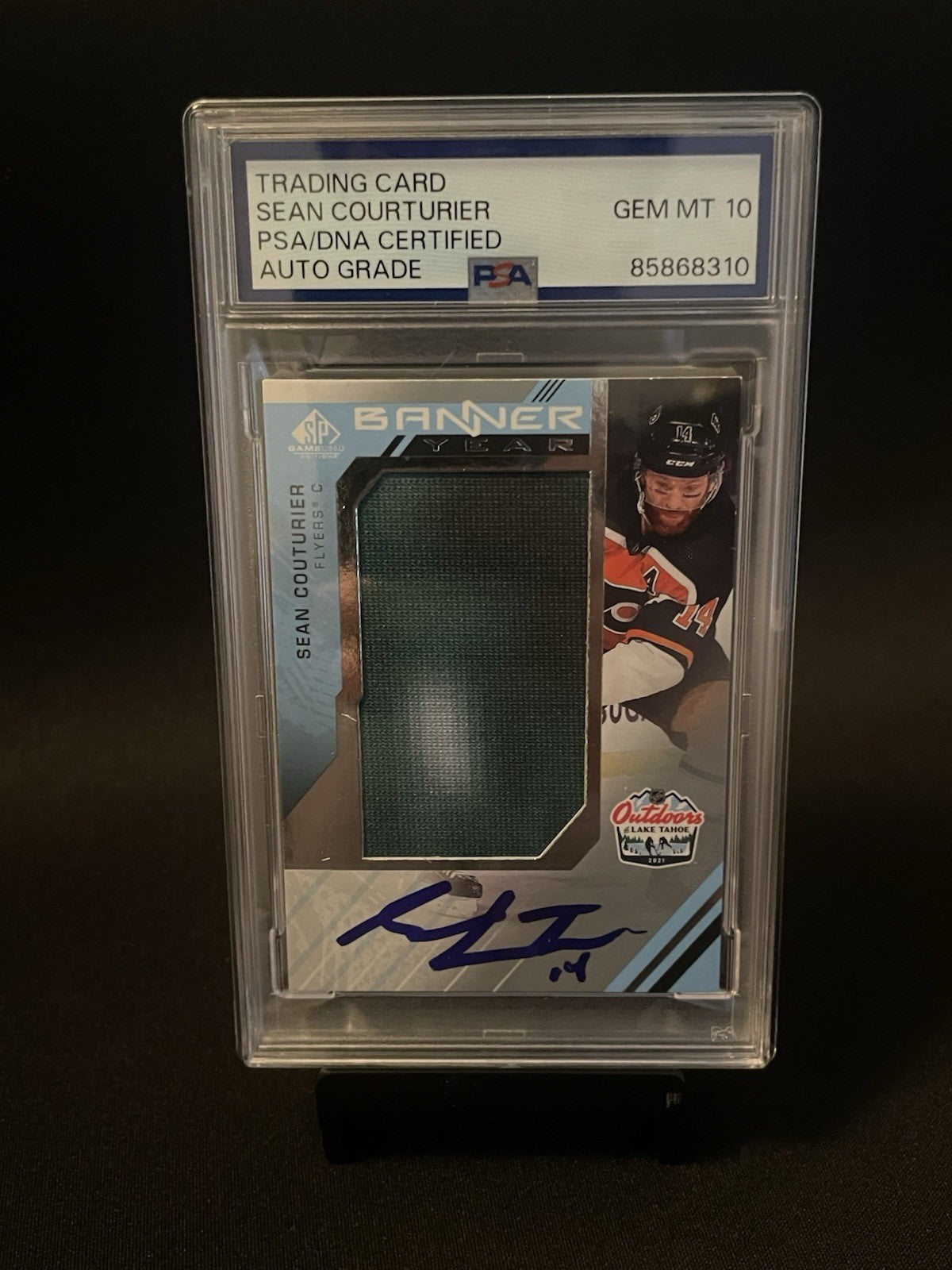 Sean Couturier Signed 2021 SP Game Used PSA Auto 10 #BYLTSC Banner Year Patch
