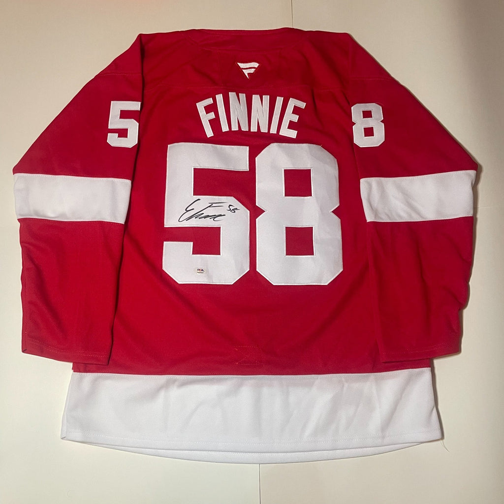 Emmitt Finnie Signed Jersey PSA/DNA Autographed Detroit Red Wings