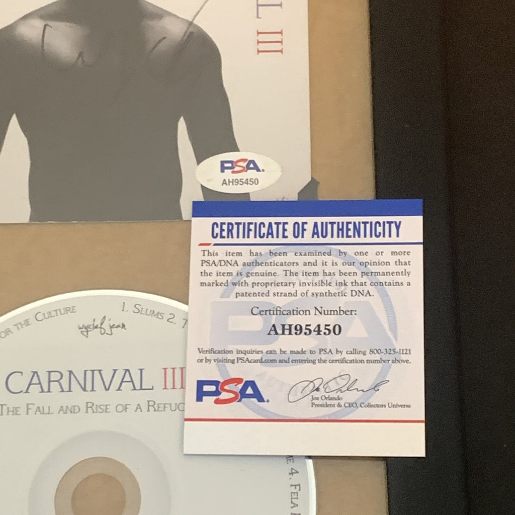 Wyclef Jean Signed Carnival 3 Framed CD PSA/DNA COA Autographed Album