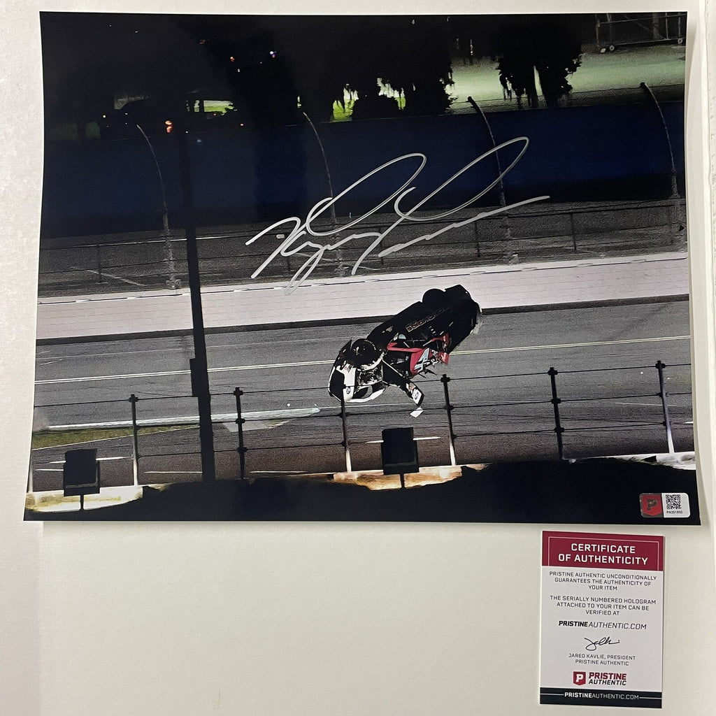 Ryan Preece Signed 11x14 2023 Daytona Wreck Photo PA COA Autographed