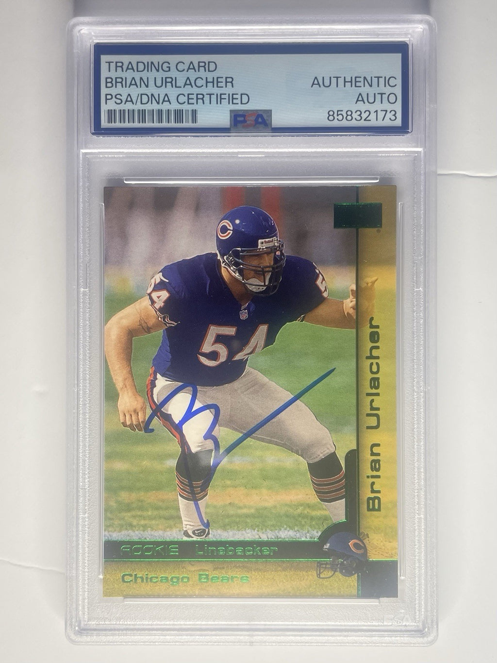 Brian Urlacher Signed 2000 Skybox Fleer Rookie Card RC PSA/DNA #225 Autographed