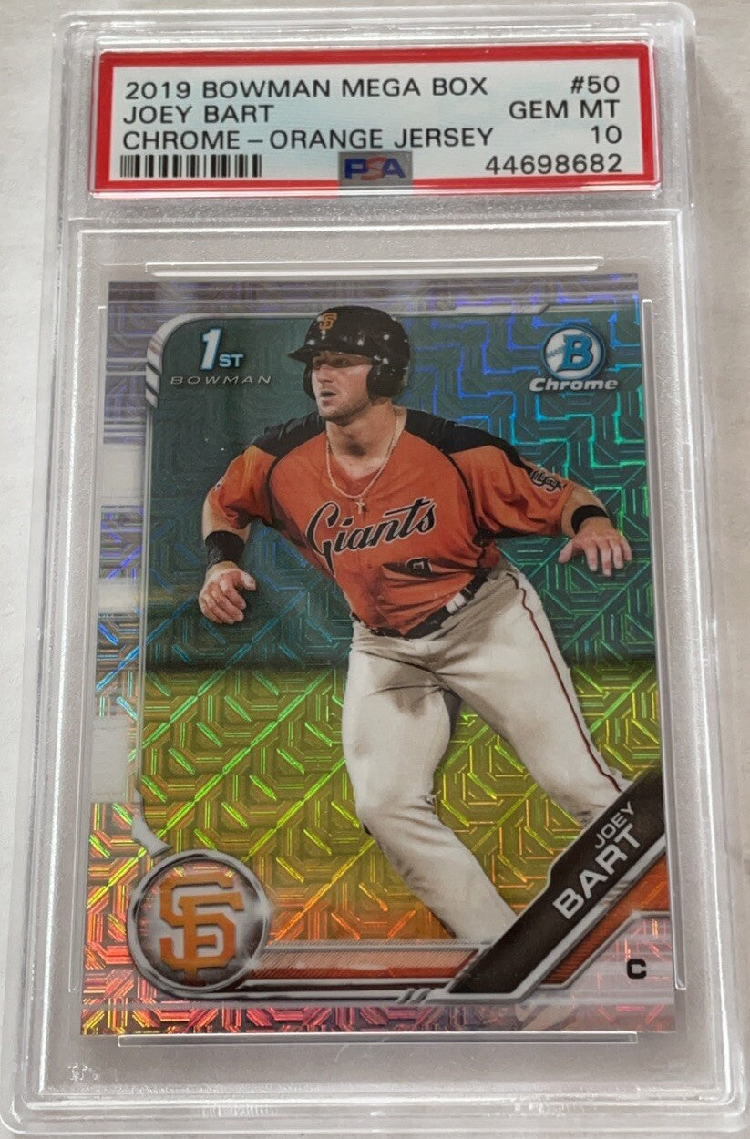 Joey Bart 2019 1st Bowman Mega Box Mojo PSA/DNA PSA 10 #BCP-50 Giants Pirates