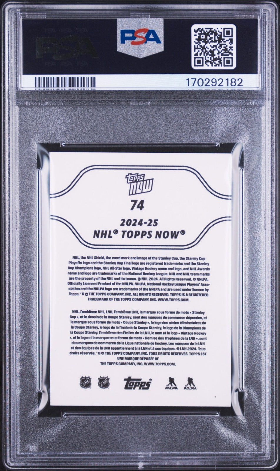 Jakub Dobes Signed 2024 Topps Now NHL PSA Rookie Auto 6 #74