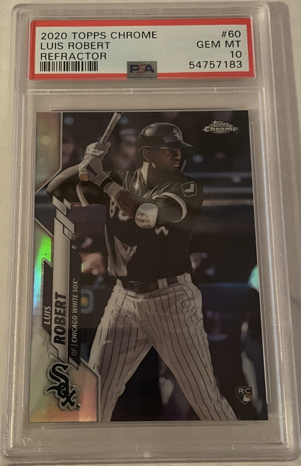 Luis Robert RC 2020 Topps Chrome Refractor #60 Chicago White Sox Rookie PSA 10