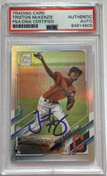 Triston McKenzie Signed 2021 Topps Rainbow Foil RC PSA/DNA Indians Autographed
