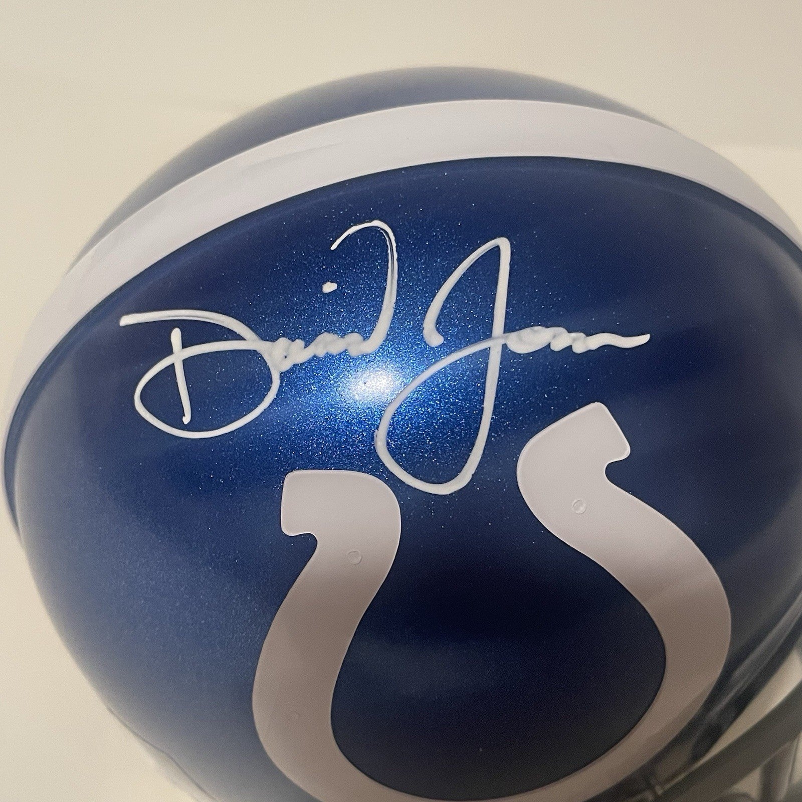 Daniel Jones Signed Colts Alt Mini Helmet Beckett Witnessed COA Autographed