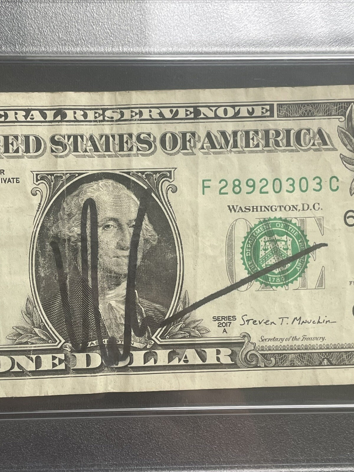 Mark Cuban Signed $1 Dollar Bill PSA/DNA Autographed Shark Tank Mavs Slabbed